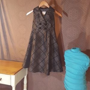 Simple black dress velvet and taffeta to touch